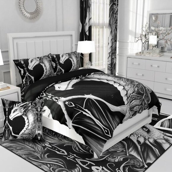 3D Dragon Duvet Cover King  Set - Picture 2 of 6